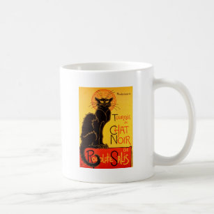 Vintage Tournee de Chat Noir Black Cat Coffee Mug