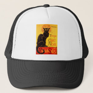 Vintage Tournee de Chat Noir Black Cat Trucker Hat