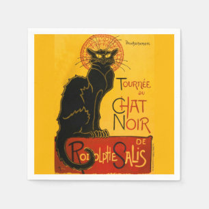 Vintage Tournée Du Chat Noir Theophile Steinlen Napkin