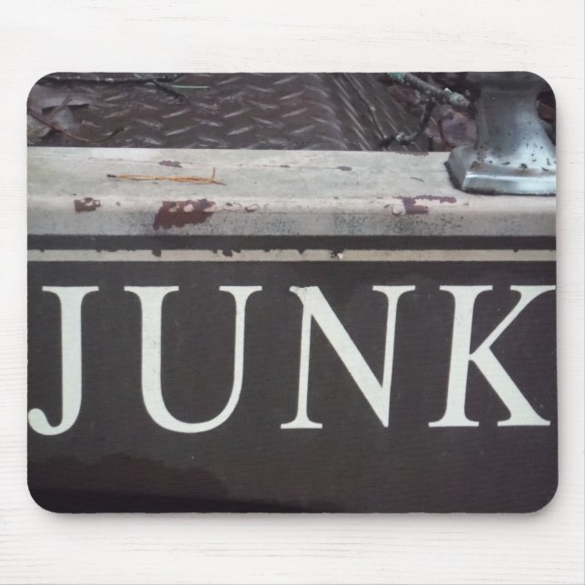 Vintage Tow Truck JUNK SIGN Mouse Mat (Front)