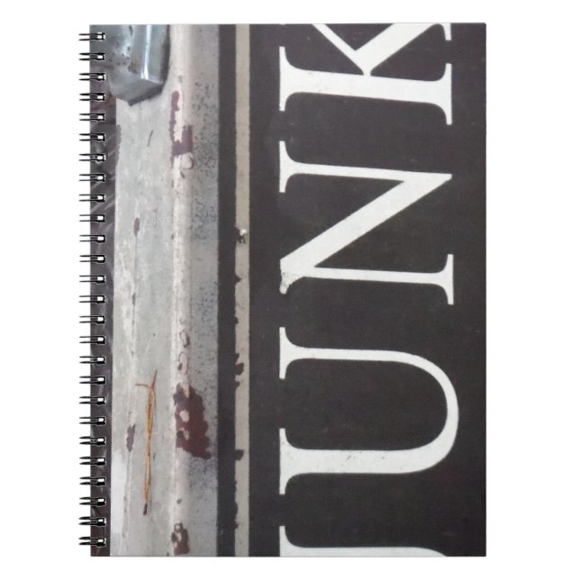 Vintage Tow Truck JUNK SIGN Notebook (Front)