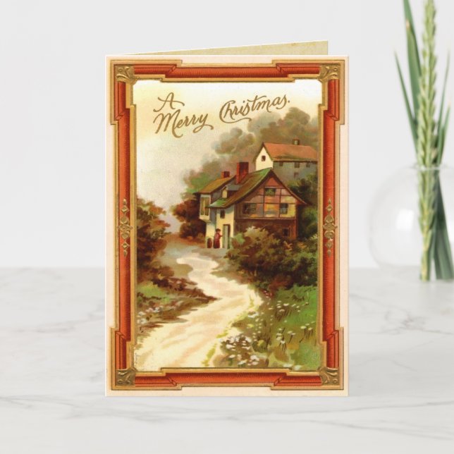 Vintage Town Christmas Card (Front)