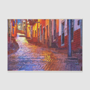 Vintage Town Cobblestone Decoupage Tissue Paper