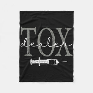 Vintage Tox Dealer Aesthetic Nurse Injector  Fleece Blanket