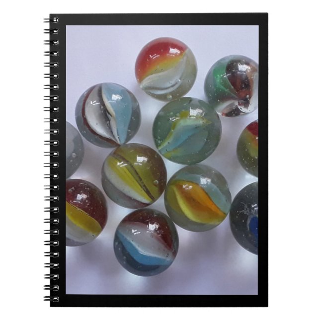 Vintage Toy Cat's Eye Marbles Notebook (Front)
