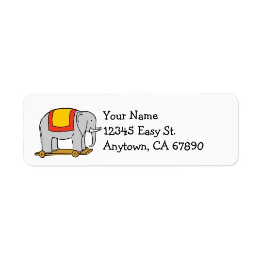 Vintage Toy Elephant Custom Address Label