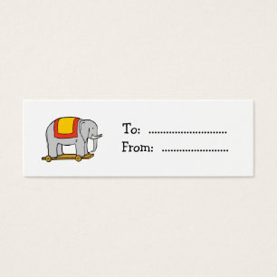 Vintage Toy Elephant Custom Gift Tag Business Card