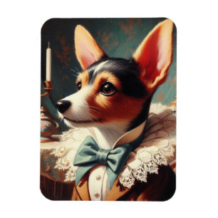 Vintage Toy Fox Terrier Painting Magnet