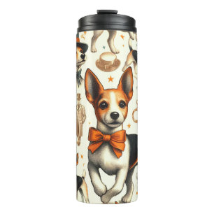 Vintage Toy Fox Terrier Seamless Thermal Tumbler