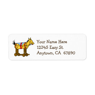 Vintage Toy Horse Custom Return Address Label