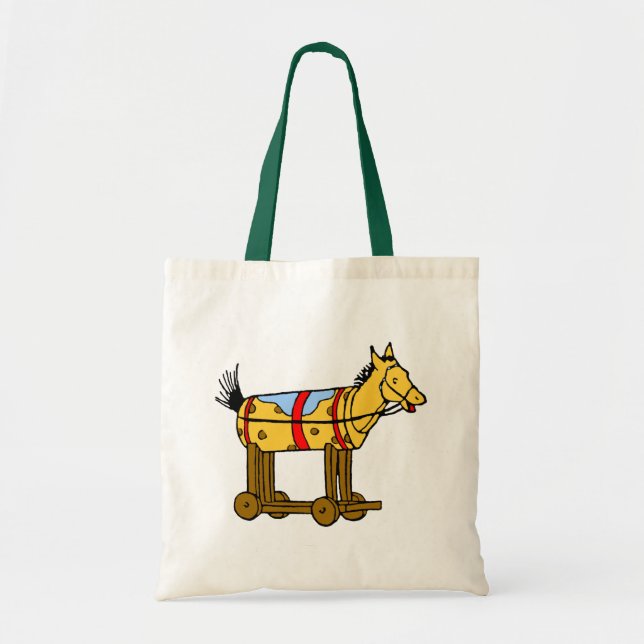 Vintage Toy Horse with Wheels Tote Bag (Front)