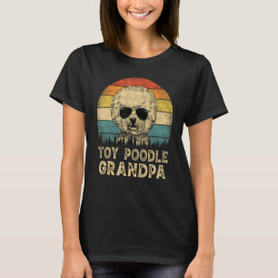 Vintage Toy Poodle Grandpa Dog Father s Day T-Shirt