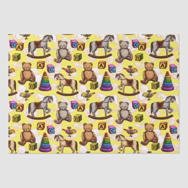 Vintage Toy Tissue Paper (Front)