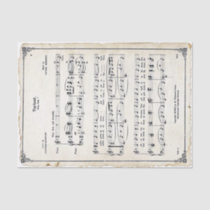 Vintage Toyland Sheet Music Christmas Parchment