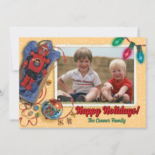 Vintage Toys Christmas Photo Cards