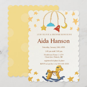 Vintage Toys Gender Neutral Baby Shower Invitation