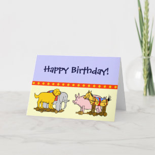 Vintage Toys Happy Birthday Card