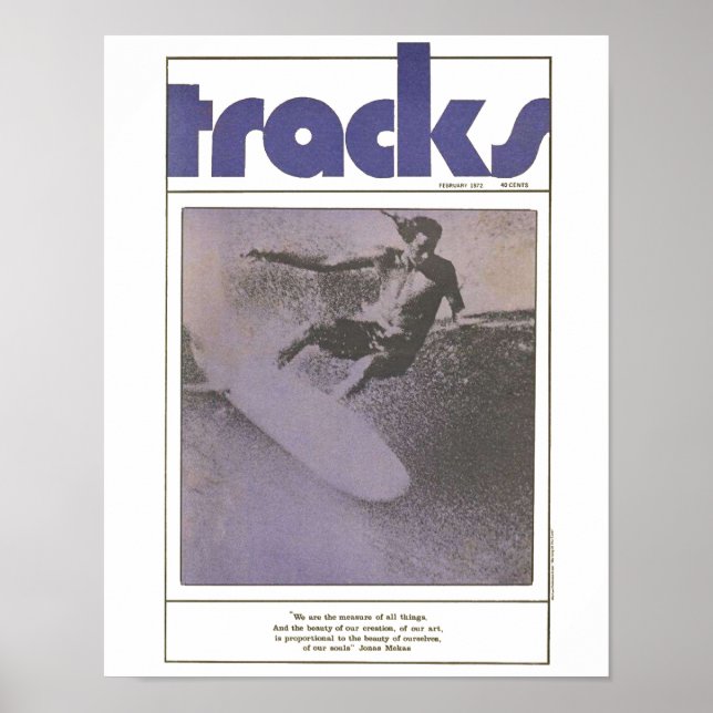 Vintage Tracks Surf Magazine Surf Wall Art (Front)