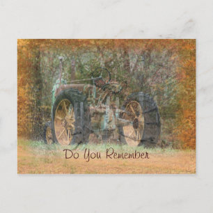 Vintage Tractor Blank Postcard- any occasion Postcard