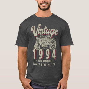 Vintage Tractor Farmer Birthday Born In 1994 & Est T-Shirt