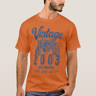 Vintage Tractor Farmer Birthday Born In 2003 & Est T-Shirt