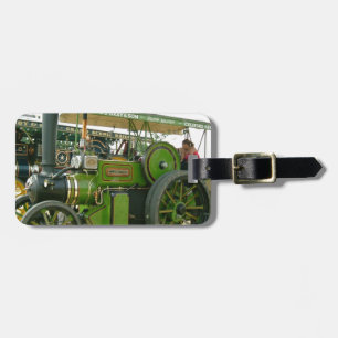 vintage tractor luggage tag