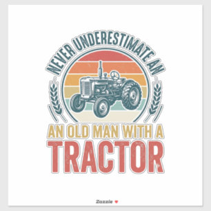 Vintage Tractor Old Man Quote Shirt Design_1