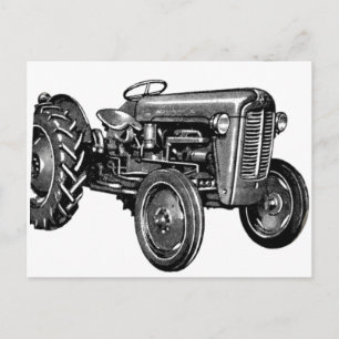 Vintage Tractor Postcard