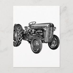 Vintage Tractor Postcard