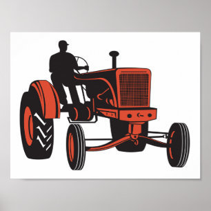 Vintage Tractor Poster