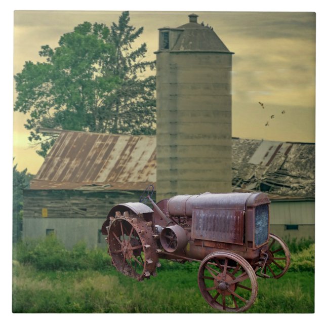 VINTAGE TRACTOR TILE (Front)