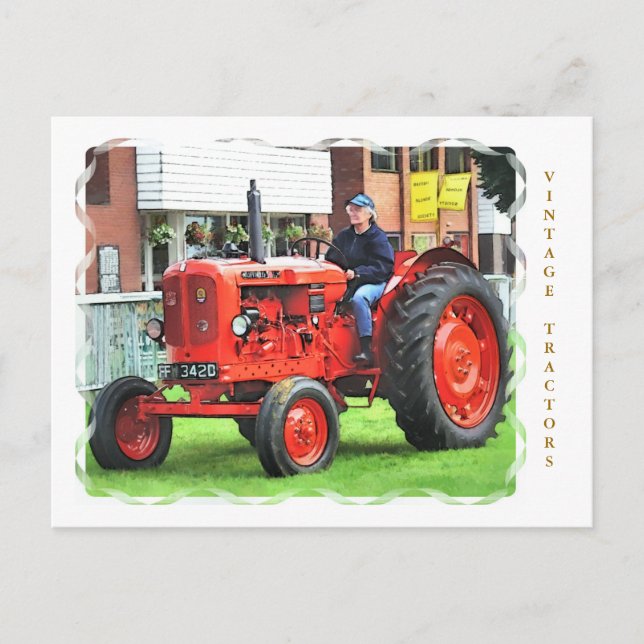 VINTAGE TRACTORS POSTCARD (Front)