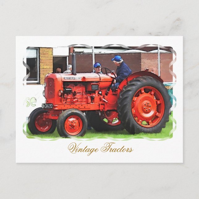 VINTAGE TRACTORS POSTCARD (Front)