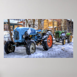 Vintage Tractors Poster