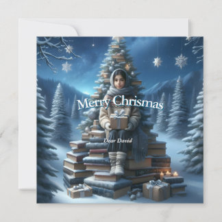 Vintage traditional christmas postcard