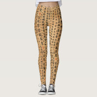 Vintage Traditional Japanese Character Leggings