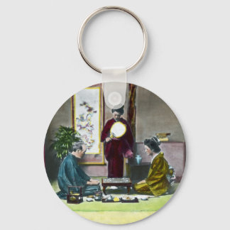Vintage Traditional Japanese Mahjong 麻雀 Key Ring