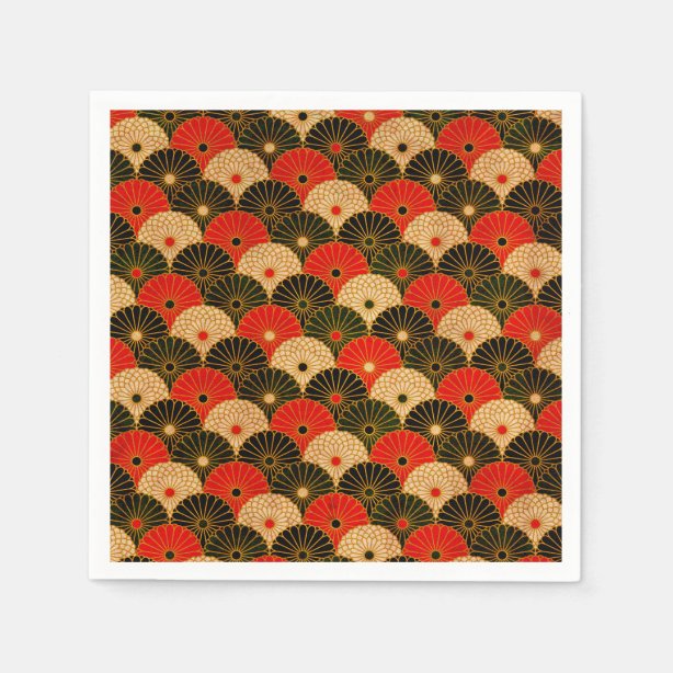 Vintage Japanese Napkins Zazzle.co.uk