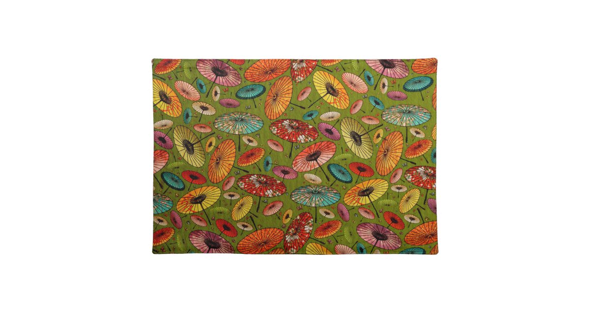 Vintage Traditional Japanese Paper Print Placemat Zazzle