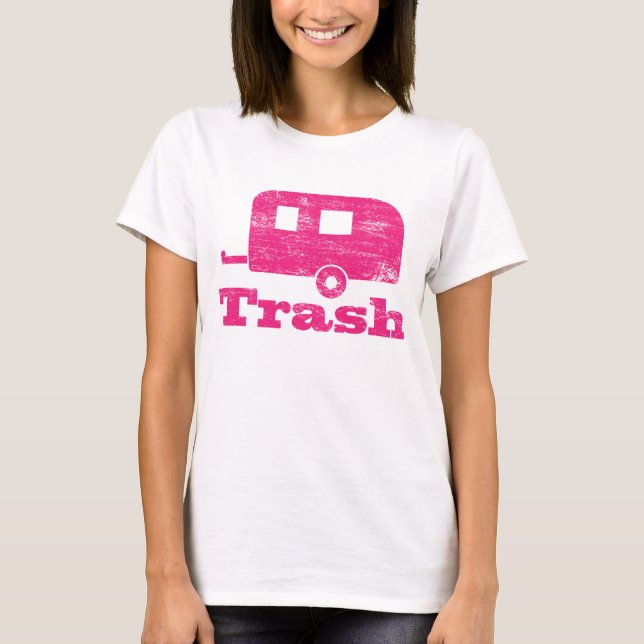 Vintage Trailer Trash T Shirt (Front)