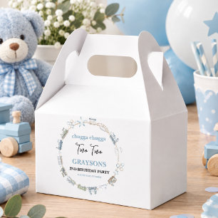 Vintage Train 2nd Birthday – Choo Choo Party Favour Box