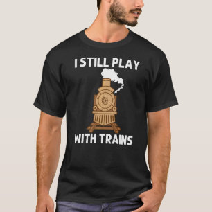 Vintage Train Art For Men Women Steam Locomotive M T-Shirt