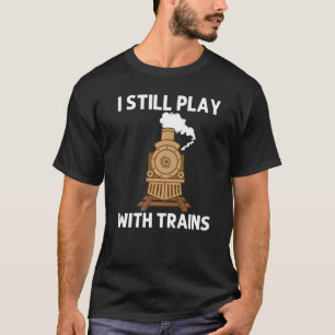 Vintage Train Art For Men Women Steam Locomotive M T-Shirt