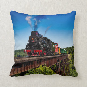Vintage Train Bridge Photo Cushion