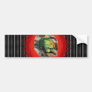 Vintage Train Bumper Sticker