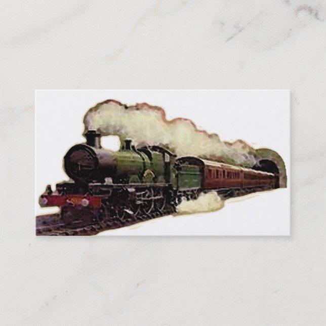 Vintage Train Business Card (Front)