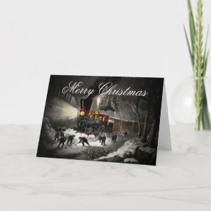 Vintage Train Christmas Card