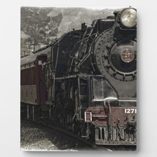 Vintage train decor design plaque (Front)