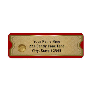 Vintage Train Gold Bell Christmas Holiday