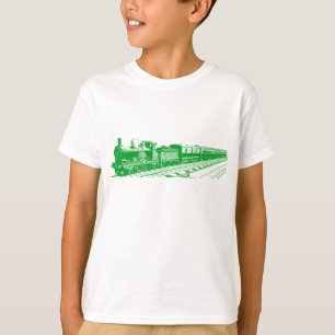 Vintage Train - Grass Green T-Shirt
